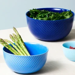Lyngby Porcelæn Rhombe serving bowl Ø22 cm, dark Blue Best