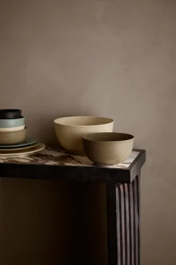 Lyngby Porcelæn Rhombe serving bowl Ø22 cm, Marble White Outlet