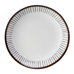 Gustavsbergs Porslinsfabrik Ribb plate, Ø 22 cm BrownWhite Discount