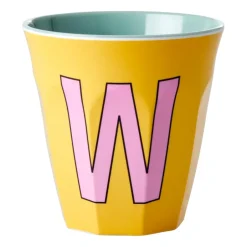 RICE melamin cup medium letter - W 30 cl, Yellow OrangePink Clearance