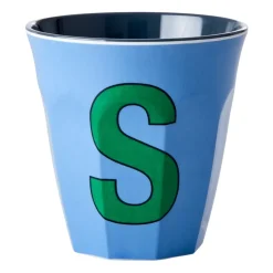 RICE melamin cup medium letter - S 30 cl, New dusty blue BlueGreen Best