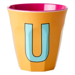 RICE melamin cup medium letter - U 30 cl, Apricot OrangePink Discount