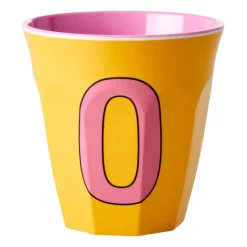 RICE melamin cup medium letter - O 30 cl, Yellow PinkOrange Sale