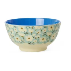 RICE melamine bowl medium, Summer bloom Blue Hot