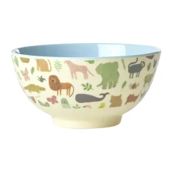 RICE melamine bowl medium, Sweet Jungle Print-Soft Blue Sale