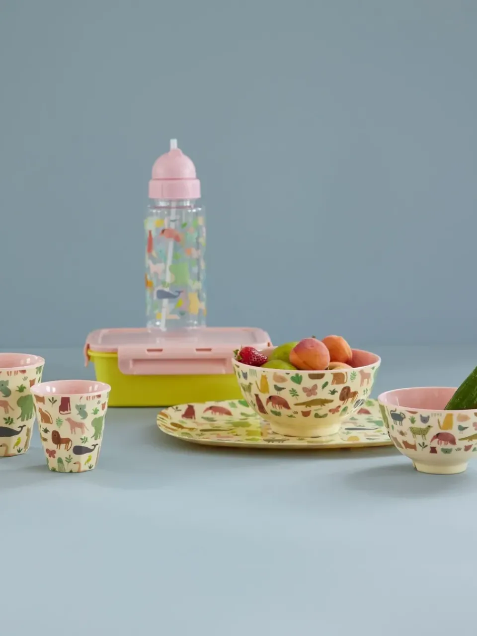 RICE melamine cup medium, Sweet Jungle Print-Soft Pink Online