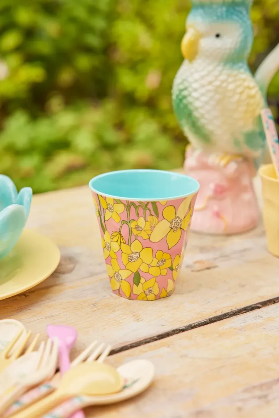 RICE melamine cup medium, Daffodil BluePinkYellow Outlet