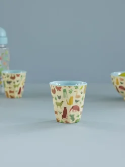 RICE melamine cup medium, Sweet Jungle Print-Soft Blue Outlet