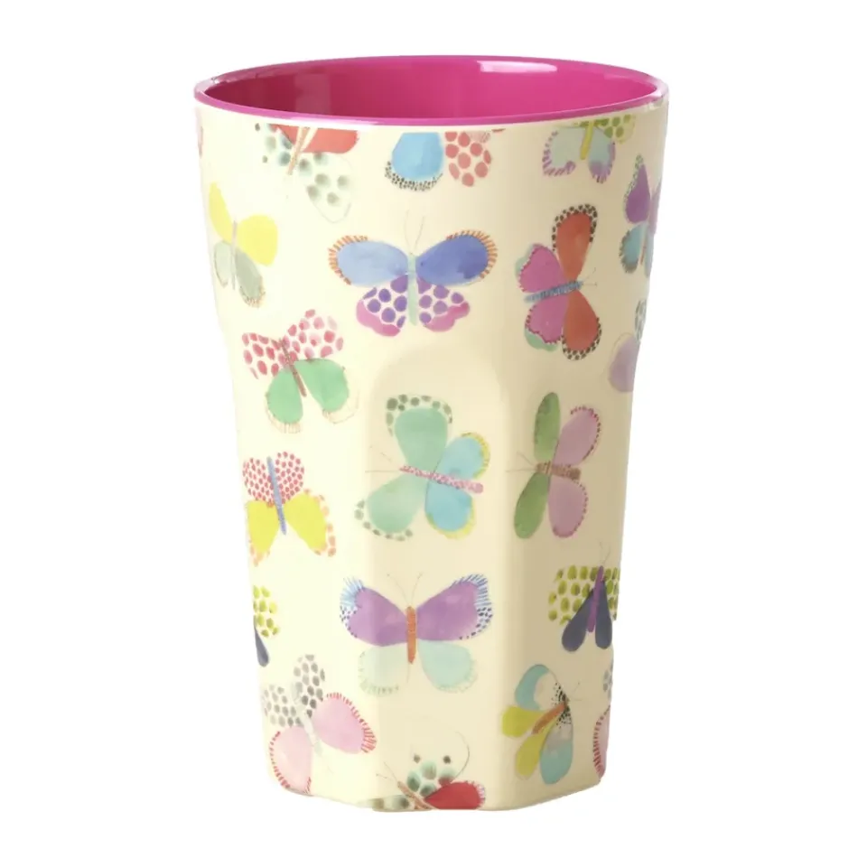 RICE melamine mug high, Butterfly Multi Sale