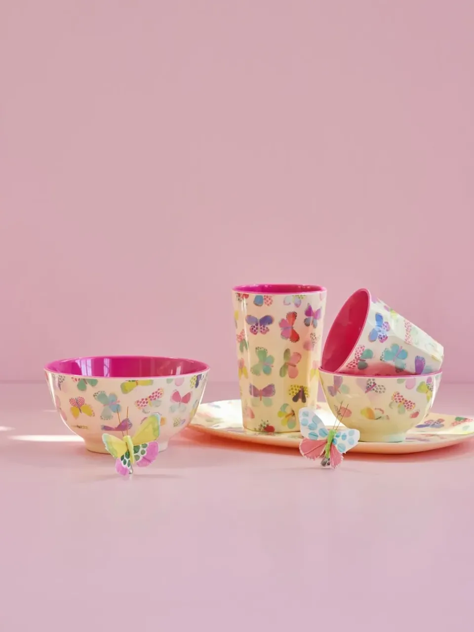 RICE melamine mug high, Butterfly Multi Sale