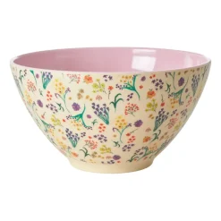 RICE salad bowl melamin Ø26.5 cm, Wild flowers PinkMulti Hot