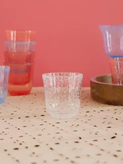 RICE tumbler glass bubble design acrylic 41 cl, Clear Transparent Discount