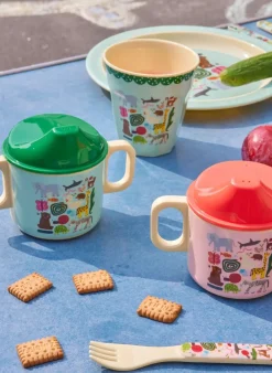 RICE wildlife children's mug with two handles 25 cl, Pink Best
