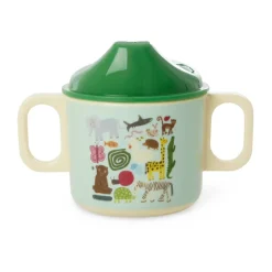RICE wildlife children's mug with two handles 25 cl, Mint Green Online