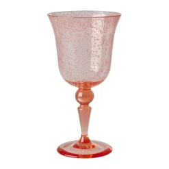 RICE wine glass bubble design 36 cl, Peach Orange Clearance