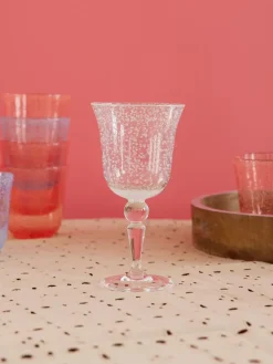 RICE wine glass bubble design 36 cl, Clear Transparent Outlet