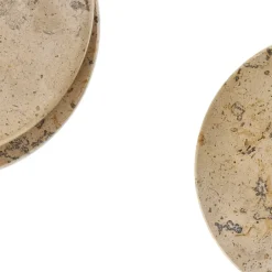 Scandi Living Ridge glass coasters Ø10 cm 4-pack, Marble Brown Sale