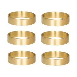 Broste Copenhagen Ring napkin ring 6-pack, matte brass White