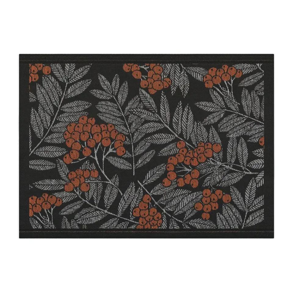 Ekelund Linneväveri Rönnbärssingle placemat, 35x48 cm Grey Clearance