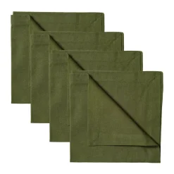 Linum Robert napkins 4-pack, Dark olive Green Sale