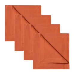 Linum Robert napkins 4-pack, Rust Orange Sale