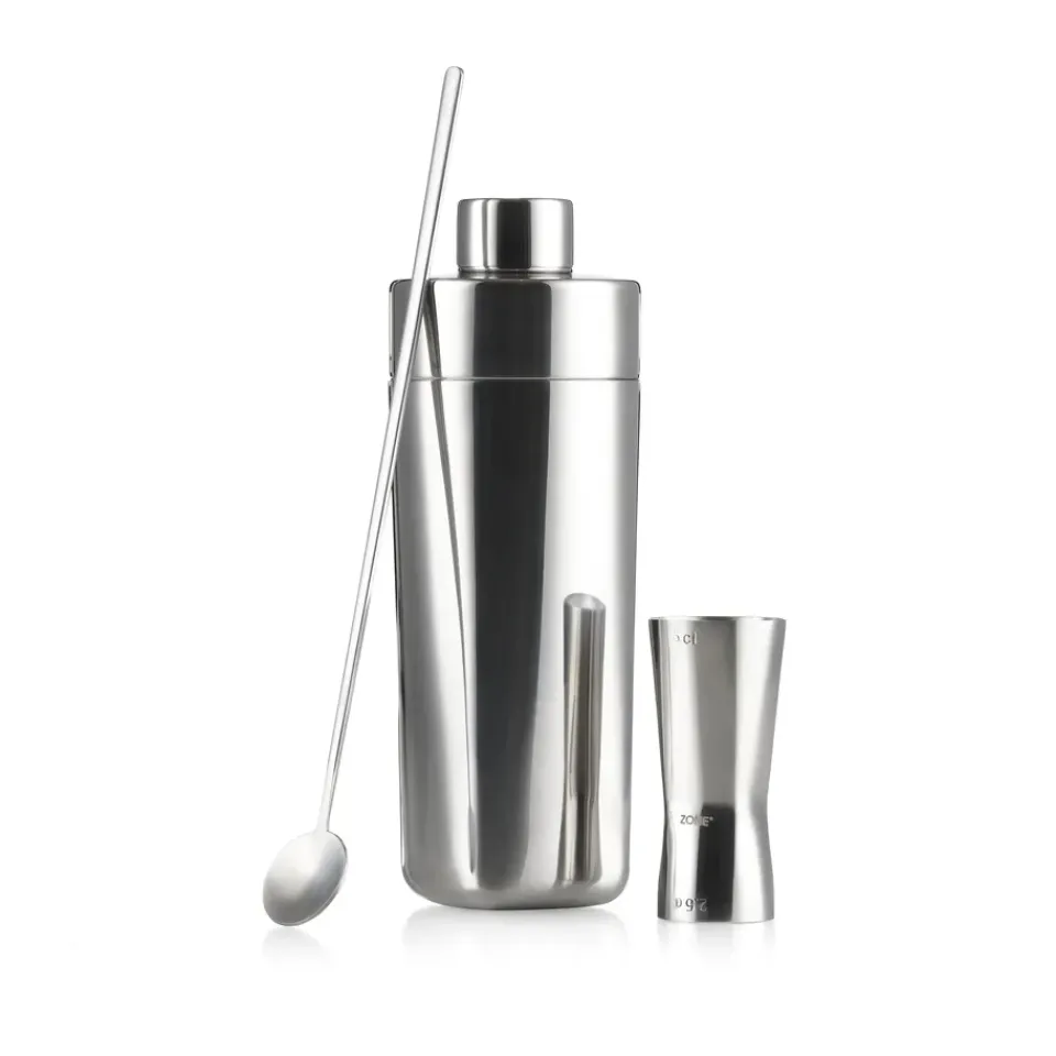 Zone Denmark Rocks bar set 3 pieces, Metal Silver-coloured Online