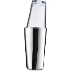 Zone Denmark Rocks Boston shaker, polished steel Silver-coloured New