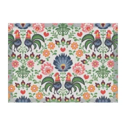 Ekelund Linneväveri Rooster placemat 35x48 cm, Multi Clearance