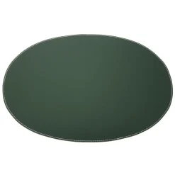 Ørskov placemat leather oval, dark Green Best