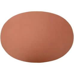 Ørskov placemat leather oval 47x34 cm, Cognac Brown