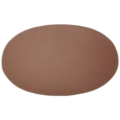 Ørskov placemat leather oval, cognac Brown