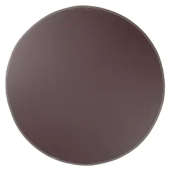 Ørskov placemat leather round, Brown New