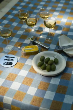 Fine Little Day Rutan tablecloth 147x250 cm, Oat BlueBeige