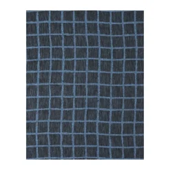 Fine Little Day Rutig jacquard-woven table cloth 147x147 cm, Blue-black BlueBlack Discount