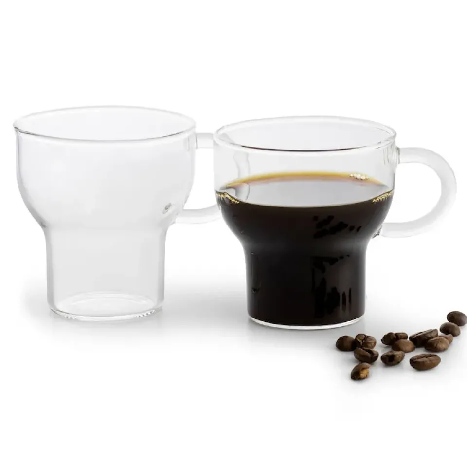 Sagaform glass mug 15 cl 2-pack, clear Transparent New