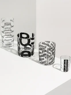 Kosta Boda Salong Betong DOF glass 35 cl 2-pack, Clear-black Transparent Hot