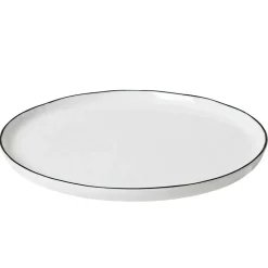 Broste Copenhagen Salt plate without dots, Ø 22 cm White Clearance