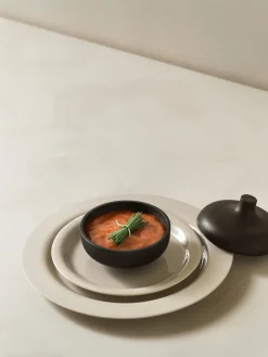 Design House Stockholm Sand bowl with lid M Ø12 cm, clay Black