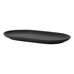 Design House Stockholm Sand plate oval 12.5x20 cm, clay Black