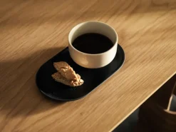 Design House Stockholm Sand plate oval 12.5x20 cm, clay Black
