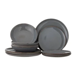 Bloomingville Sandrine Dinnerware Set 12 Pieces, Grey Best