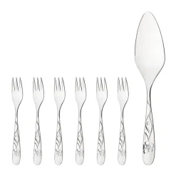 Hardanger Bestikk Sanna cake set, 7 pieces Silver-coloured Best