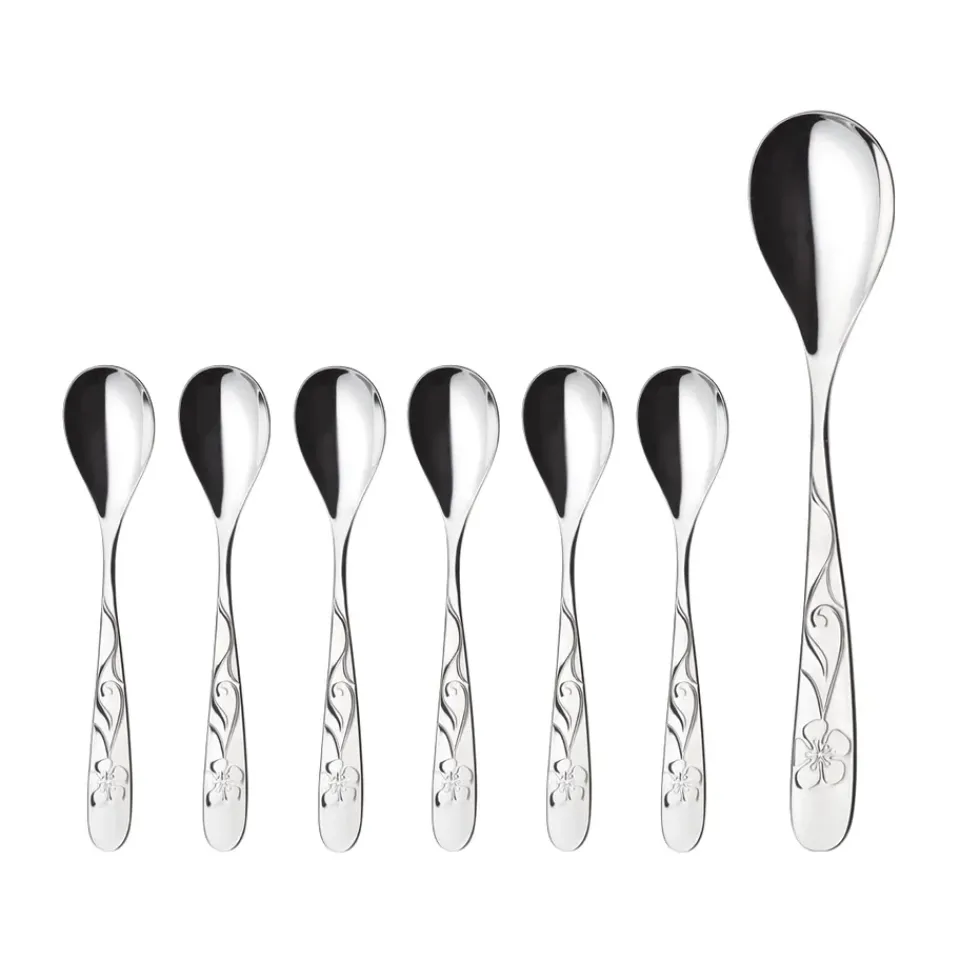Hardanger Bestikk Sanna dessert set, 7 pieces Silver-coloured Hot