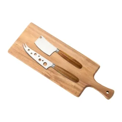 Dorre Sany serving board with cheese knives, Nature Beige