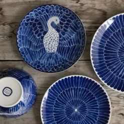 Götefors Porslin Selma plate bird Ø 21 cm, 21 cm Blue Hot