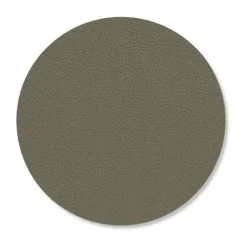 LIND DNA Serene coaster circle Ø10 cm, Moss Green Discount