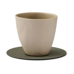 LIND DNA Serene coaster circle Ø10 cm, Moss Green Discount