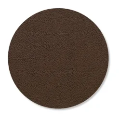 LIND DNA Serene coaster circle Ø10 cm, Hazel Brown New