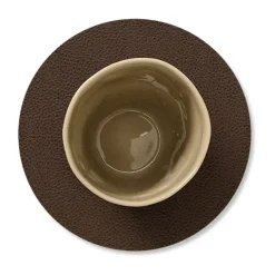 LIND DNA Serene coaster circle Ø10 cm, Hazel Brown New