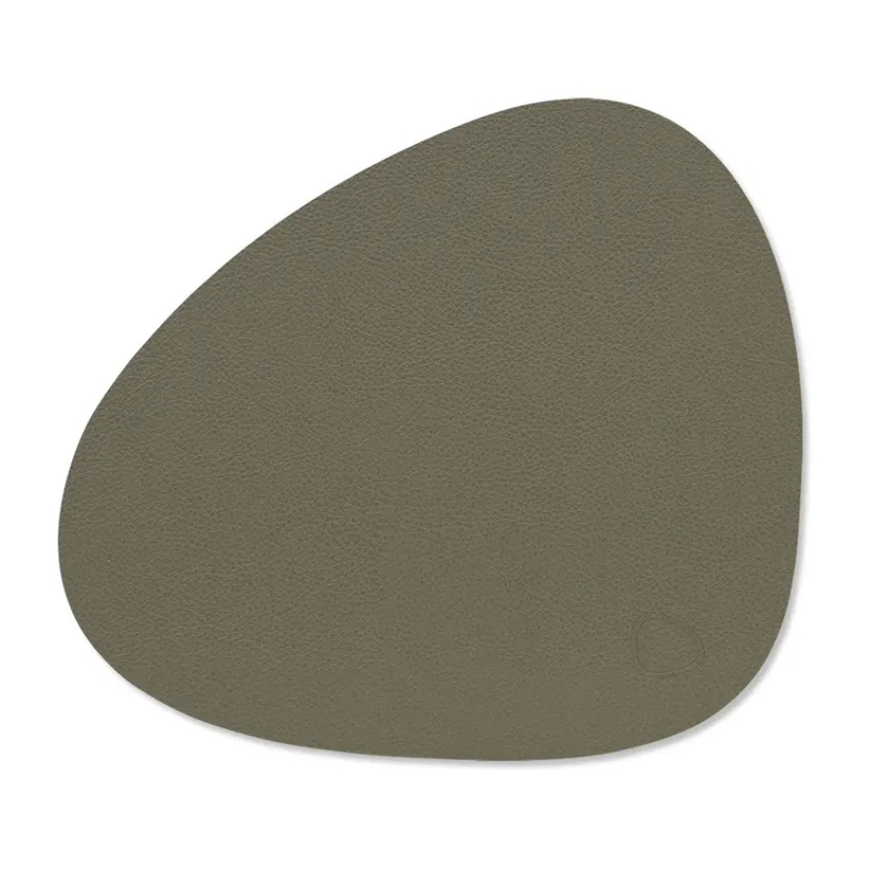 LIND DNA Serene placemat curve S 24x28 cm, Moss Green Online